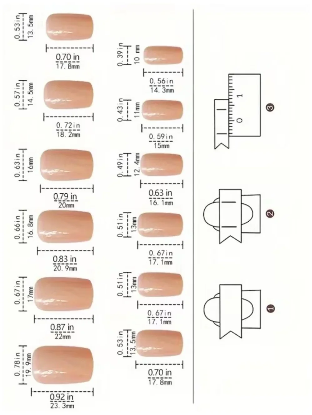NWT 24pc Light Blue French Tip Press On Nails Square Rhinestone Fake Nail Kit